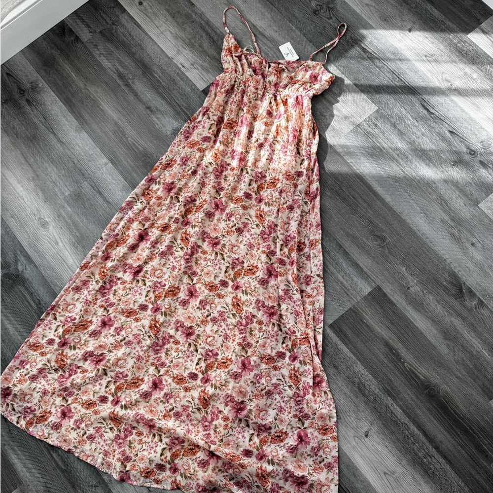 Cream multicolor Windsor Maxi dress with tag